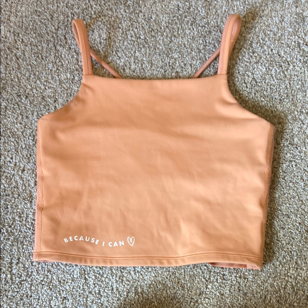Peach Tank Top with Inspirational Message